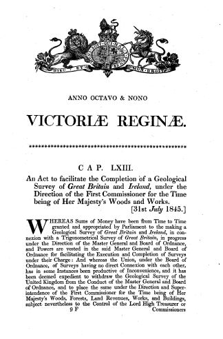 Geological Survey Act 1845